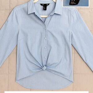 H&M Sky Blue Maternity Shirt